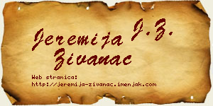 Jeremija Živanac vizit kartica